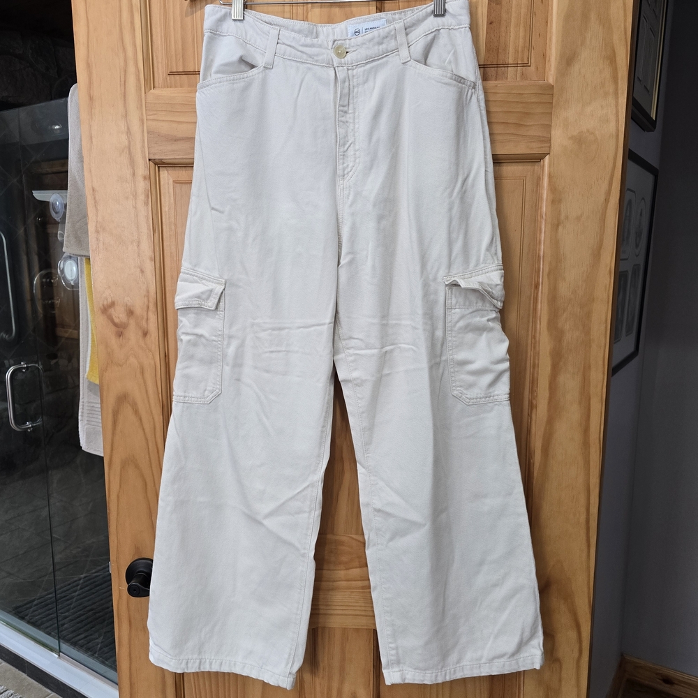AG Adriano Goldschmied Cream Flare Jeans
